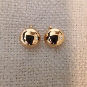 Monet Elegant Goldtone Ball Clip On  Earrings